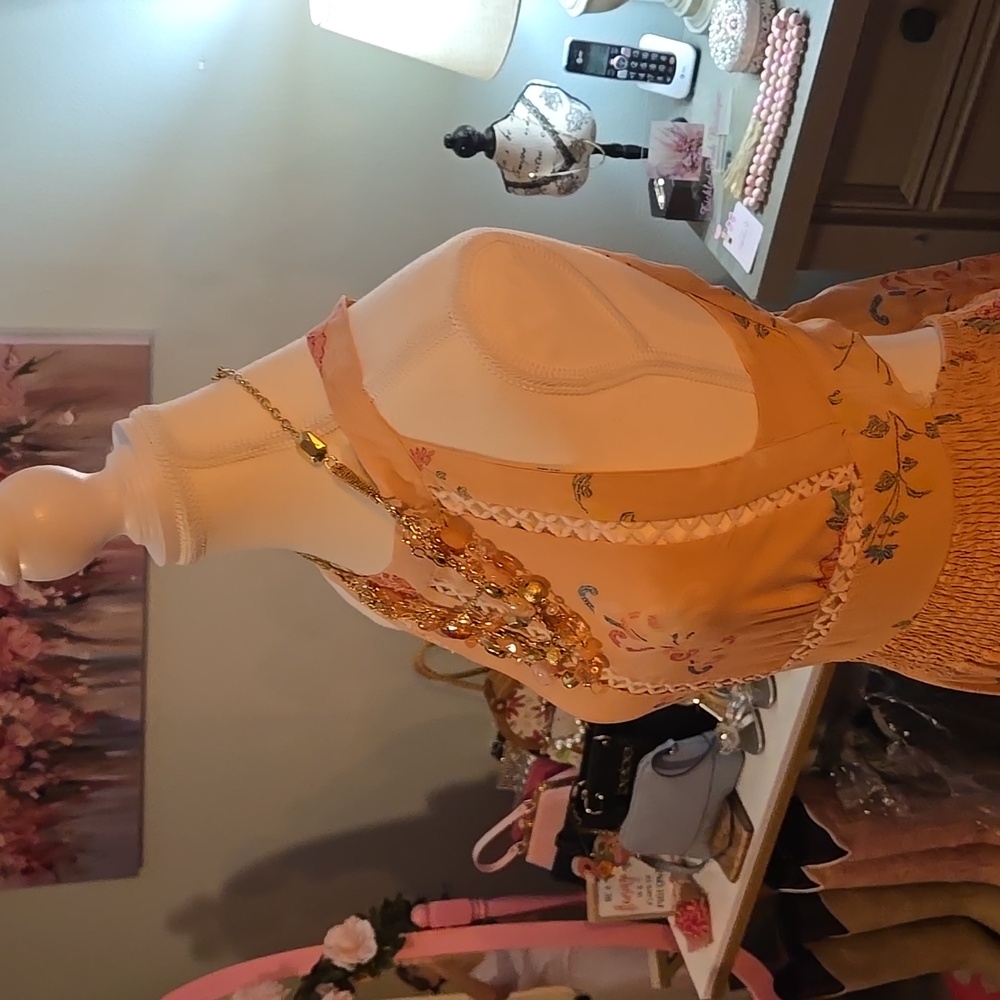Jaase Peach Color Endless Summer Floral Maxi Dress NWOT - Picture 12 of 17